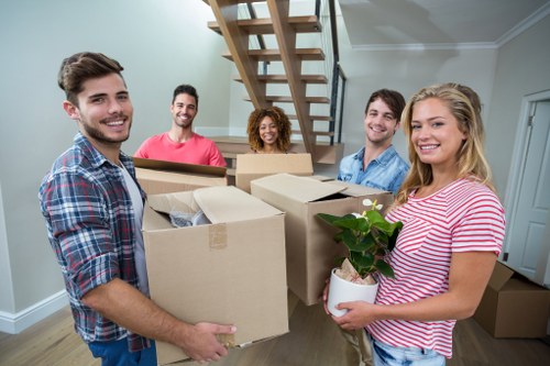 Professional movers handling house removals in Chessington