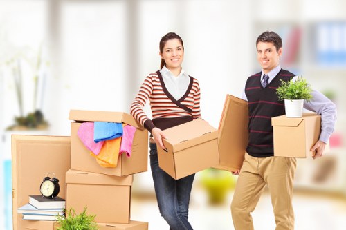 Organised moving van for Chessington apartment removals