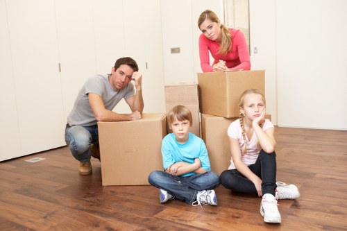 Charity donation items prepared during a clearance