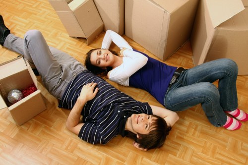 Office movers coordinating transport and setup for a business relocation