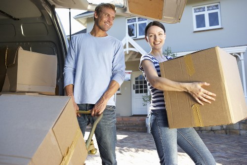 Example moving job with furniture and boxes in Chessington
